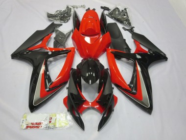 06-07 Rot & Schwarz GSXR 600-750 Motorrad Verkleidung