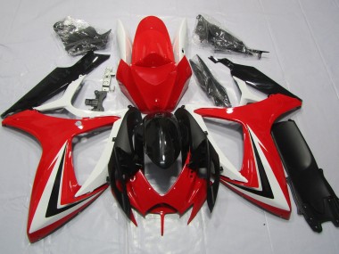 06-07 Rot Schwarz & Weiß GSXR 600-750 Motorrad Verkleidung