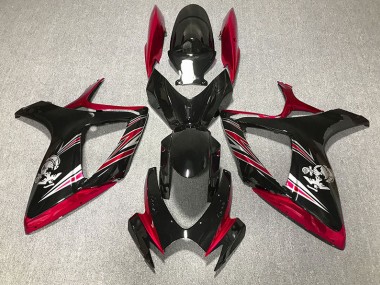 06-07 Rot & Schwarz Glänzend Design GSXR 600-750 Motorrad Verkleidung