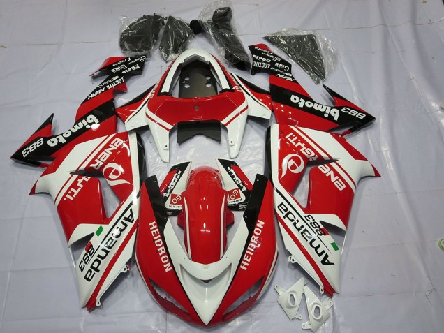 06-07 Weiß Rot ZX10R Motorrad Verkleidung 06-07 Weiß Rot ZX10R Motorrad Verkleidung