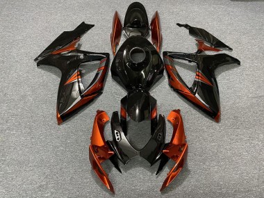 06-07 Schwarz & Gebranntes Orange GSXR 600-750 Motorrad Verkleidung