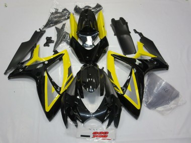 06-07 Schwarz & Gelb GSXR 600-750 Motorrad Verkleidung