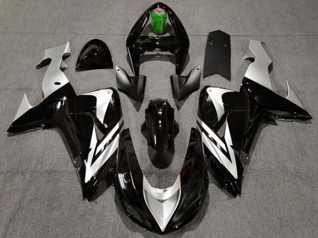 06-07 Schwarz & Silber ZX10R Motorrad Verkleidung 06-07 Schwarz & Silber ZX10R Motorrad Verkleidung