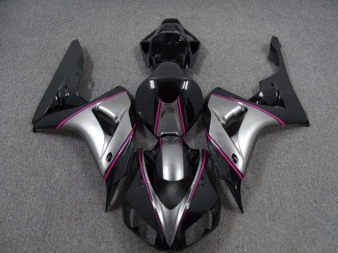 06-07 Silber Mit Rosa Nadelstreifen Streifen CBR1000RR Motorrad Verkleidung