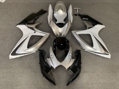 06-07 Silber Weiß OEM Stil GSXR 600-750 Motorrad Verkleidung
