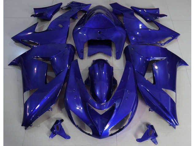 06-07 Tiefes Blau Schlicht ZX10R Motorrad Verkleidung 06-07 Tiefes Blau Schlicht ZX10R Motorrad Verkleidung