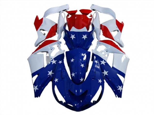 06-11 Amerikanische Flagge ZX14R Motorrad Verkleidung 06-11 Amerikanische Flagge ZX14R Motorrad Verkleidung