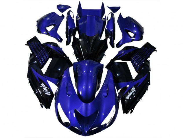 06-11 Glänzend Blau & Schwarz ZX14R Motorrad Verkleidung 06-11 Glänzend Blau & Schwarz ZX14R Motorrad Verkleidung