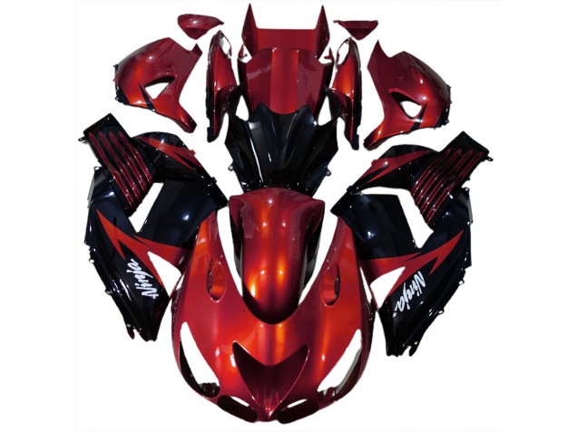 06-11 Rot Glänzend & Schwarz ZX14R Motorrad Verkleidung