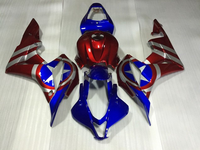 07-08 Captain America CBR600RR Motorrad Verkleidung 07-08 Captain America CBR600RR Motorrad Verkleidung