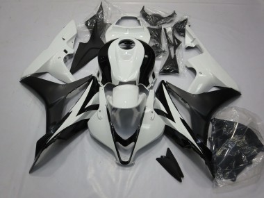 07-08 Clean Schwarz & Weiß CBR600RR Motorrad Verkleidung