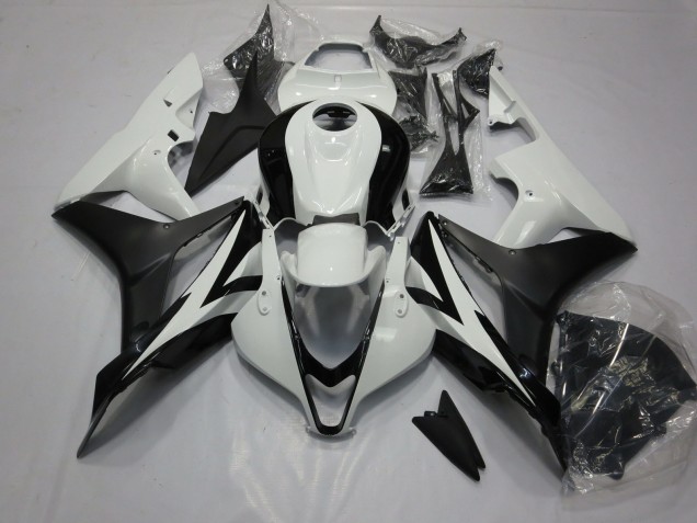 07-08 Clean Schwarz & Weiß CBR600RR Motorrad Verkleidung