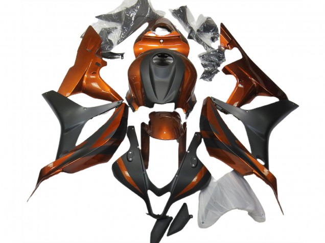 07-08 Gebranntes Orange & Matt Schwarz CBR600RR Motorrad Verkleidung 07-08 Gebranntes Orange & Matt Schwarz CBR600RR Motorrad Verkleidung