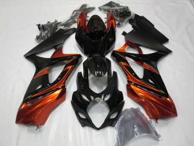07-08 Gebranntes Orange & Schwarz GSXR 1000 Motorrad Verkleidung