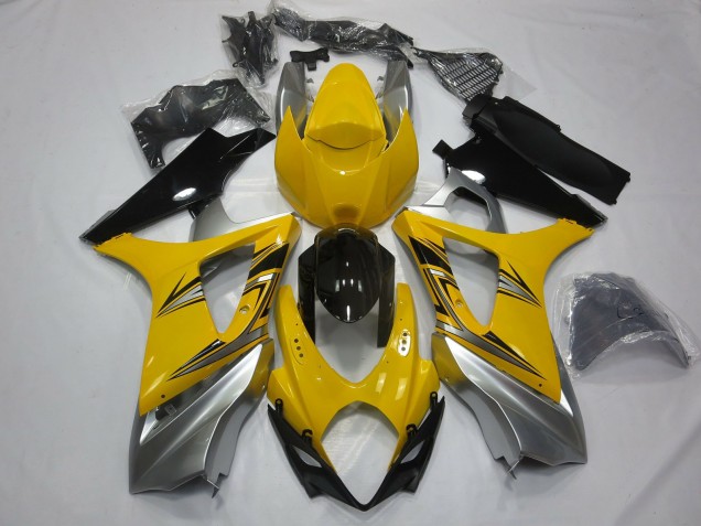07-08 Gelb Silber GSXR 1000 Motorrad Verkleidung 07-08 Gelb Silber GSXR 1000 Motorrad Verkleidung