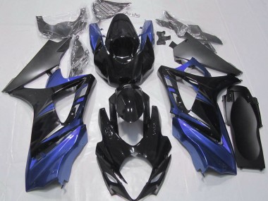 07-08 Glänzendes Schwarz & Blau GSXR 1000 Motorrad Verkleidung