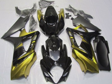 07-08 Glänzendes Schwarz & Gelb GSXR 1000 Motorrad Verkleidung