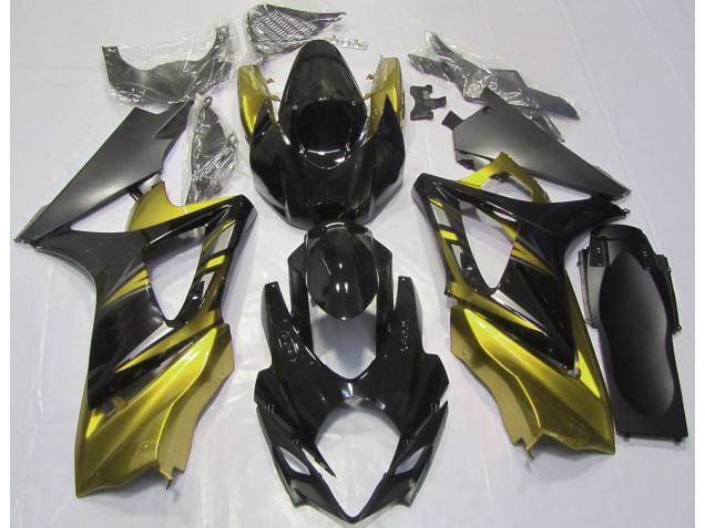 07-08 Glänzendes Schwarz & Gelb GSXR 1000 Motorrad Verkleidung 07-08 Glänzendes Schwarz & Gelb GSXR 1000 Motorrad Verkleidung
