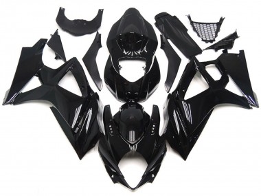 07-08 Glattes Schwarz Glänzend Stil GSXR 1000 Motorrad Verkleidung