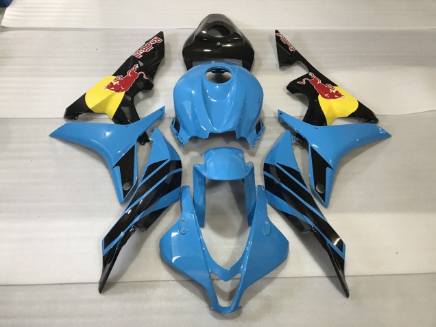 07-08 Hellblaurot Bull CBR600RR Motorrad Verkleidung