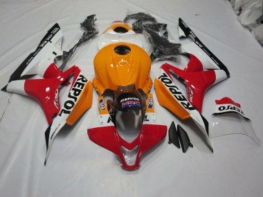 07-08 Hellorange & Weiß Repsol CBR600RR Motorrad Verkleidung