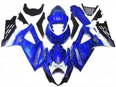 07-08 Leuchtendes Blau Mit Weiß Corona GSXR 1000 Motorrad Verkleidung