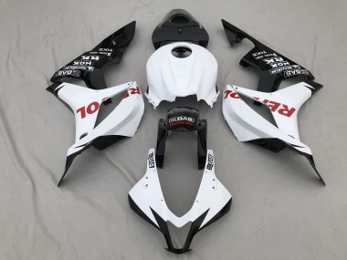 07-08 Matt Weiß & -Rot Repsol CBR600RR Motorrad Verkleidung
