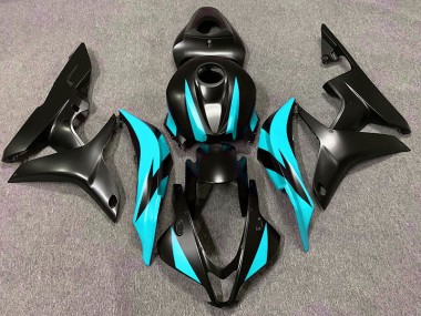 07-08 Matt Schwarz & Cyan-Design CBR600RR Motorrad Verkleidung