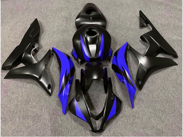 07-08 Matt Schwarzes & Blaues Design CBR600RR Motorrad Verkleidung