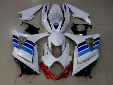 07-08 OEM Stil Blau & Weiß GSXR 1000 Motorrad Verkleidung