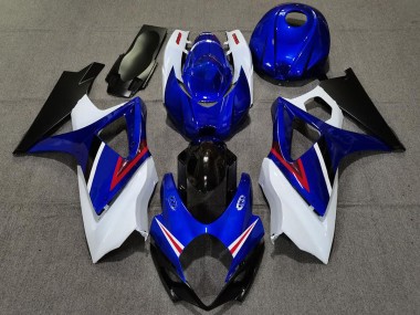07-08 OEM Stil Glanz Blau & Weiß GSXR 1000 Motorrad Verkleidung