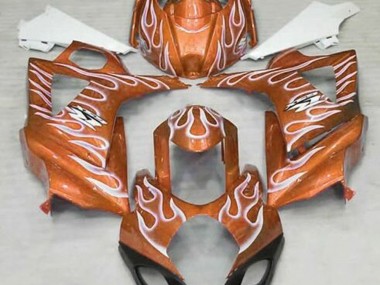07-08 Orange Glänzend & Weiß Flame GSXR 1000 Motorrad Verkleidung