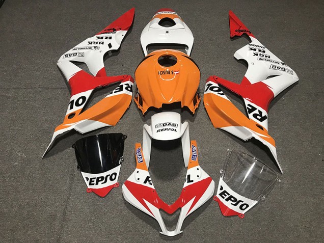 07-08 Weiß Repsol Stil CBR600RR Motorrad Verkleidung