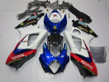 07-08 Weiß Rockstar GSXR 1000 Motorrad Verkleidung