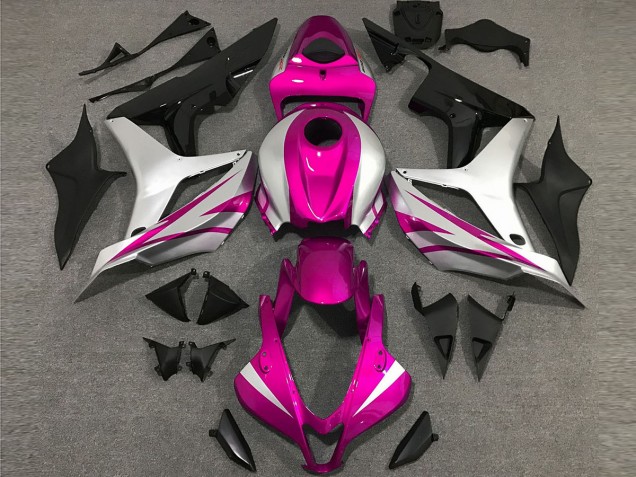 07-08 Rosa & Silber OEM Stil CBR600RR Motorrad Verkleidung 07-08 Rosa & Silber OEM Stil CBR600RR Motorrad Verkleidung