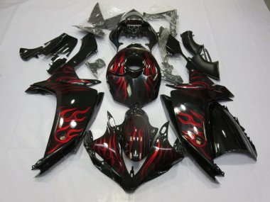 07-08 Rot Flamme R1 Motorrad Verkleidung