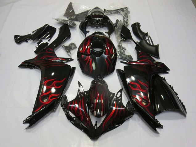 07-08 Rot Flamme R1 Motorrad Verkleidung 07-08 Rot Flamme R1 Motorrad Verkleidung