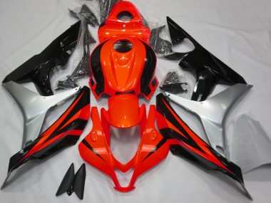 07-08 Rot Glänzend Silber & Schwarz CBR600RR Motorrad Verkleidung