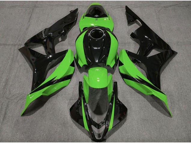 07-08 Schwarz Glänzend & Grün CBR600RR Motorrad Verkleidung