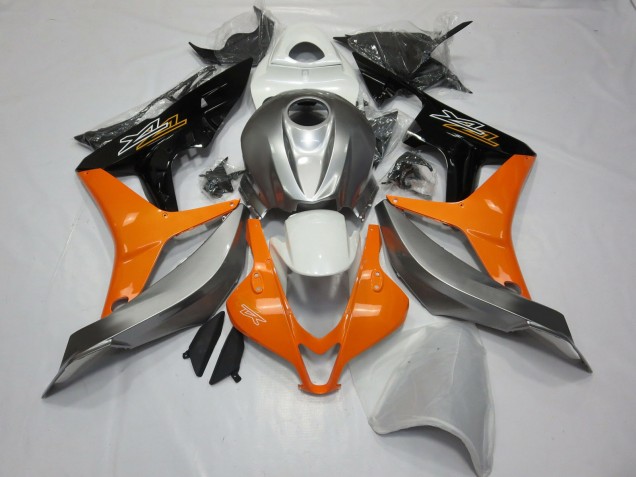 07-08 Silber Weiß & Orange CBR600RR Motorrad Verkleidung 07-08 Silber Weiß & Orange CBR600RR Motorrad Verkleidung