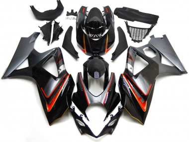 07-08 Silber & Schwarz Mit Rot GSXR 1000 Motorrad Verkleidung