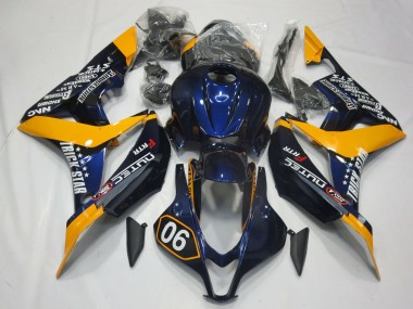 07-08 Spezial Tiefes Blau & Gelb CBR600RR Motorrad Verkleidung