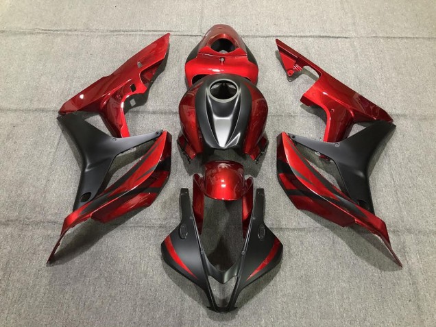 07-08 Tiefrot & Matt Schwarz CBR600RR Motorrad Verkleidung 07-08 Tiefrot & Matt Schwarz CBR600RR Motorrad Verkleidung