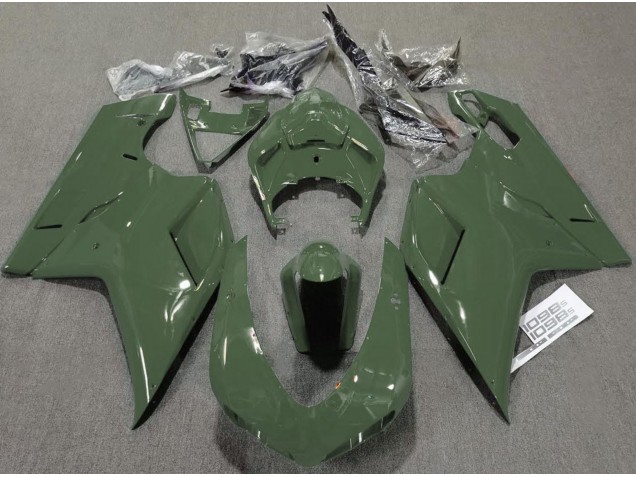 07-14 Armeegrün Glänzend Ducati 848 1098 1198 Motorrad Verkleidung 07-14 Armeegrün Glänzend Ducati 848 1098 1198 Motorrad Verkleidung