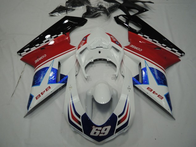 07-14 Blauer Stern Ducati 848 1098 1198 Motorrad Verkleidung 07-14 Blauer Stern Ducati 848 1098 1198 Motorrad Verkleidung