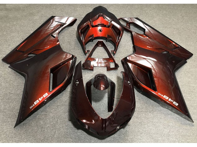 07-14 Dunkelorange Ducati 848 1098 1198 Motorrad Verkleidung 07-14 Dunkelorange Ducati 848 1098 1198 Motorrad Verkleidung