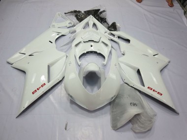 07-14 Weiß Perlmutt Ducati 848 1098 1198 Motorrad Verkleidung
