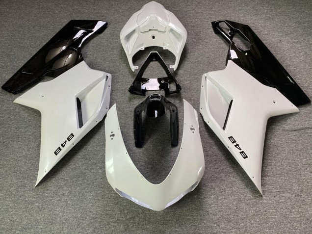 07-14 Weiß Perlmutt & Schwarz Ducati 848 1098 1198 Motorrad Verkleidung 07-14 Weiß Perlmutt & Schwarz Ducati 848 1098 1198 Motorrad Verkleidung