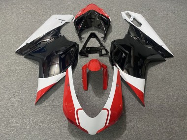 07-14 Rot Glänzend Weiß & Schwarz Ducati 848 1098 1198 Motorrad Verkleidung