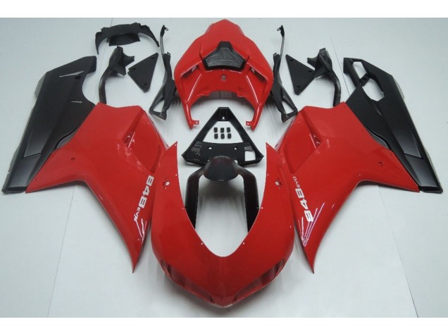 07-14 Rot Matt Schwarz Ducati 848 1098 1198 Motorrad Verkleidung 07-14 Rot Matt Schwarz Ducati 848 1098 1198 Motorrad Verkleidung